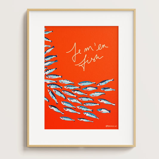 Affiche décorative inspirée de l’univers marin avec typographie manuscrite
