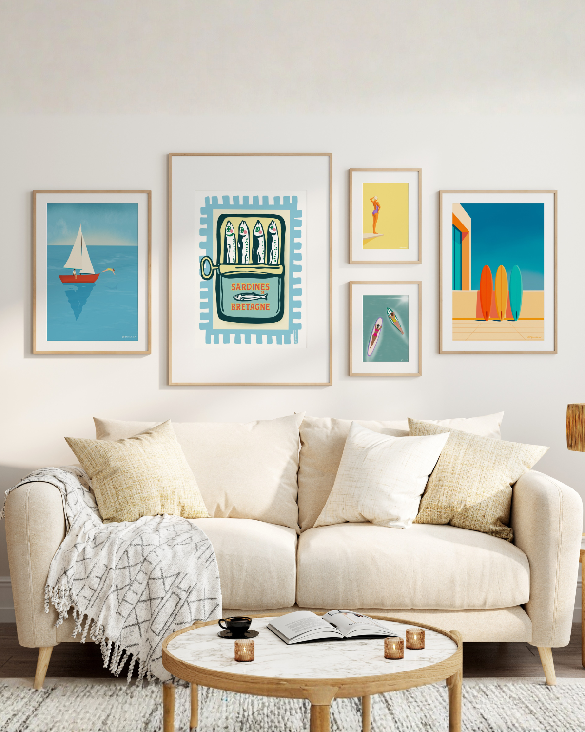 affiche maison de vacances bord de mer