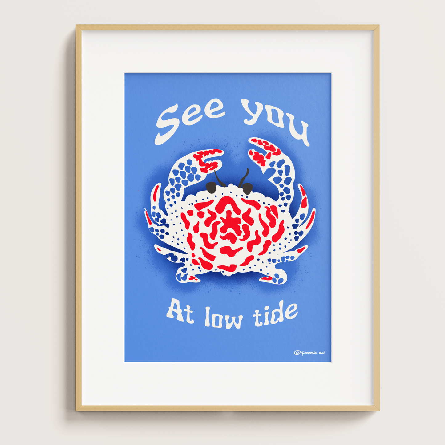 Crabe à Marée Basse - Affiche
