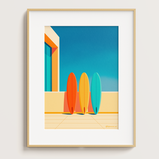 Planches de Surf - Affiche