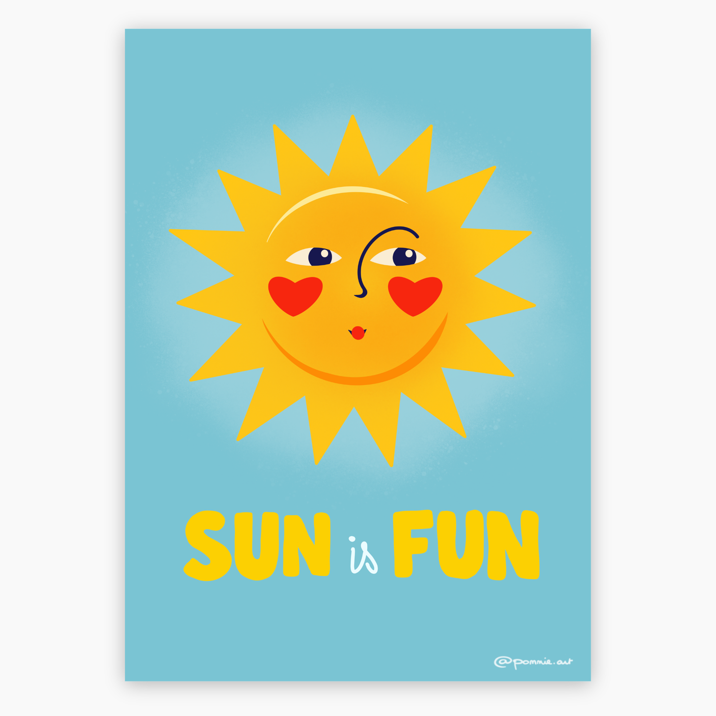 Affiche décorative inspirée du soleil et des vacances d’été